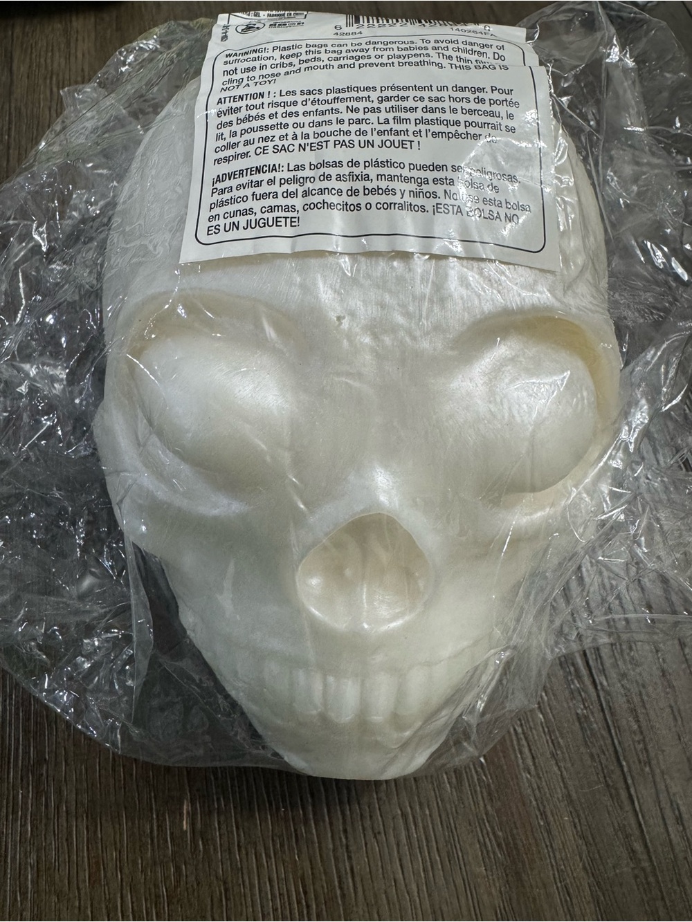 Orb curiosities jumbo easy sqweezy skull squishy toy, new